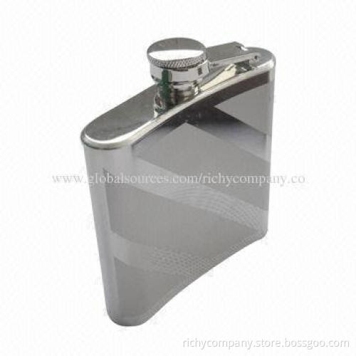 Hip flask, made of stainless steel